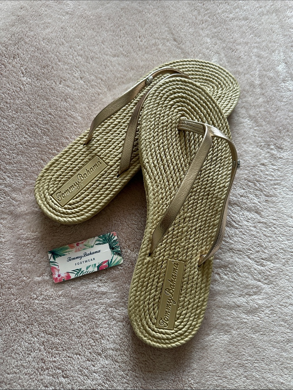 Tommy Bahama espadrille flip flops size 8 new